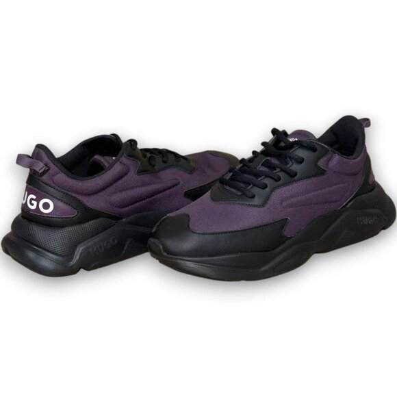 HUGO Leon Runn Men's Black/Purple Textile Sneakers US 9 (UK 8 EU 42) MSRP $140 - Picture 4 of 4
